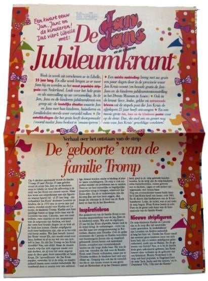 Jan Kruis Jan Jans en de kinderen JUBILEUMKRANT 1995, Jan Kruis, Eén stripboek, Nieuw, Ophalen of Verzenden
