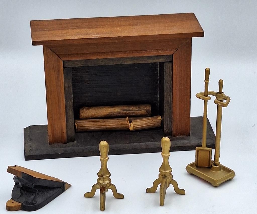 Haard met toebehoren Shackman voor het poppenhuis, Ophalen of Verzenden, Gebruikt, Poppenhuis