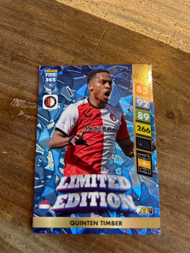 Panini FIFA 365 Limited Edition Quinten Timber, Ophalen of Verzenden, Zo goed als nieuw, Feyenoord, Spelerskaart