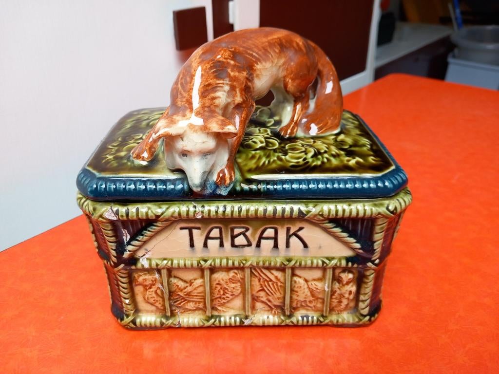 Antieke tabakspot beschadigd, Ophalen of Verzenden