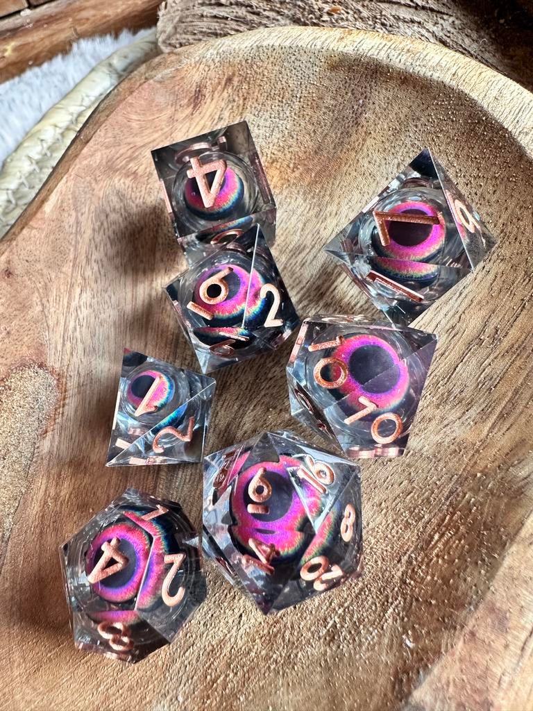 DND dice / Drakenoog / D&D Dice / dobbelstenen set, Hobby en Vrije tijd, Gezelschapsspellen | Overige, Een of twee spelers, Ophalen of Verzenden