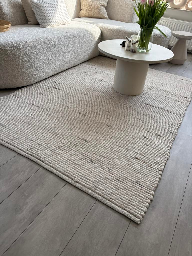 Volero wollen vloerkleer Féline 140x200, Ophalen, 100 tot 150 cm, Beige, 200 cm of meer