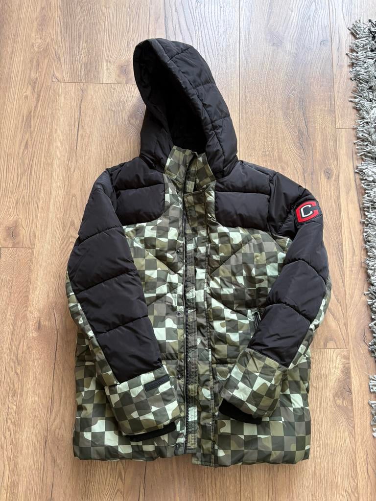 CoolCat winterjas legerprint maat 158/164, Kinderen en Baby's, Kinderkleding | Maat 158, Ophalen of Verzenden, Zo goed als nieuw