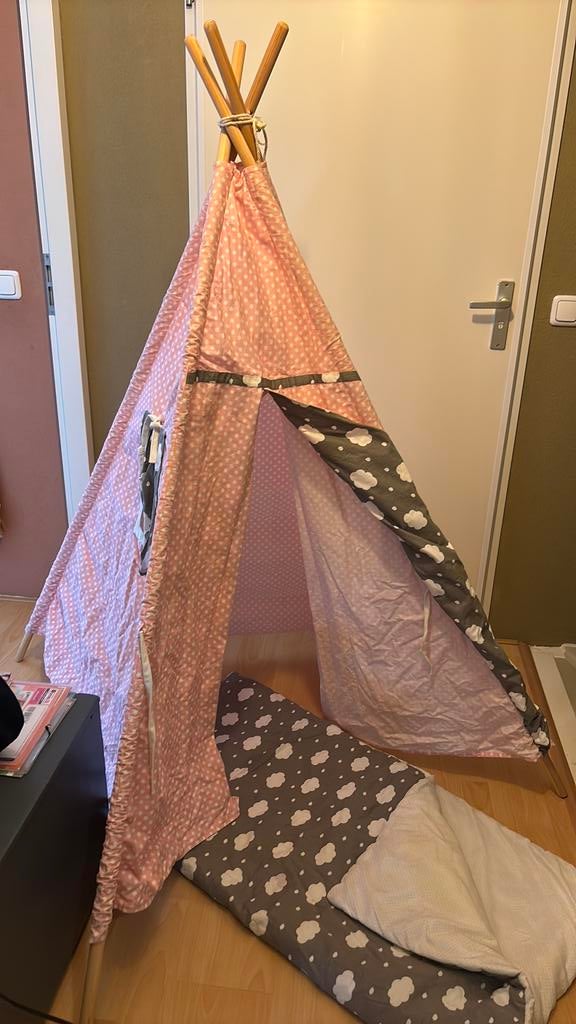 Leuke Tipi tent met vloer matrasje! Zgan, Ophalen, Zo goed als nieuw, Overige materialen