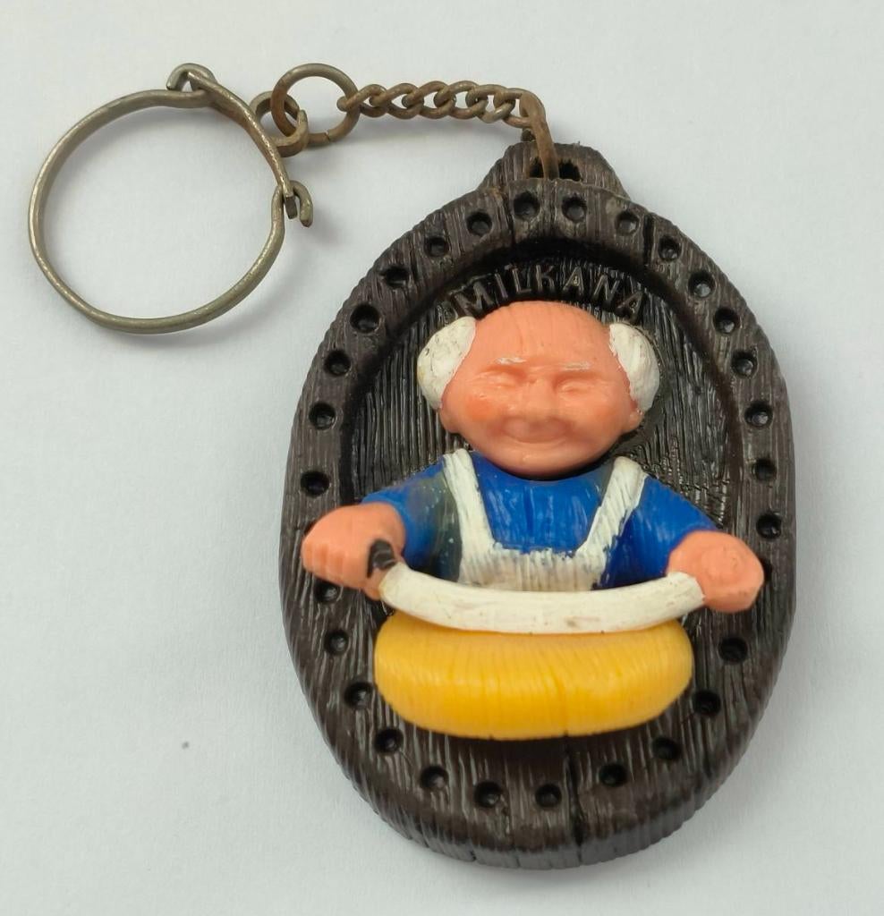 Milkana kaas sleutelhanger (bl), Verzamelen, Sleutelhangers, Zo goed als nieuw, Merk, Ophalen of Verzenden