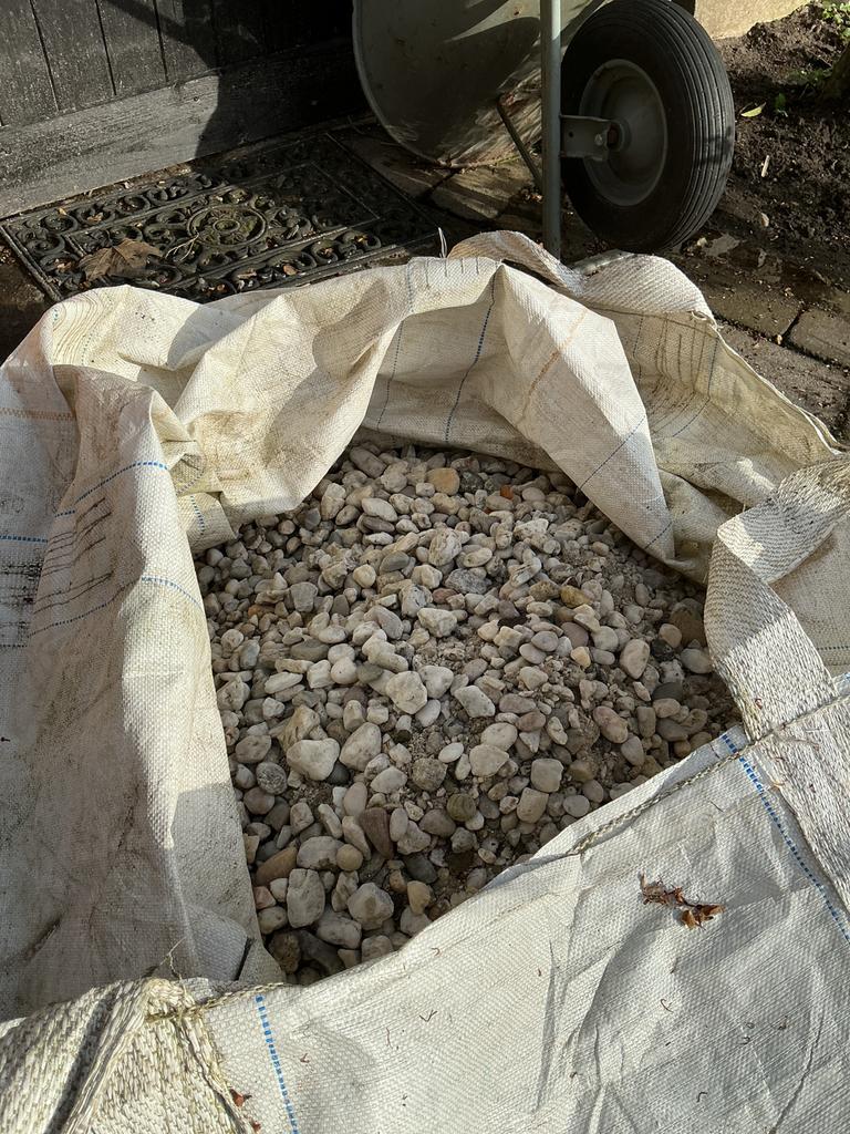 Wit grind voor tuin of oprit, Tuin en Terras, Grind, Keien en Split, Ophalen, Gebruikt, Wit, Grind