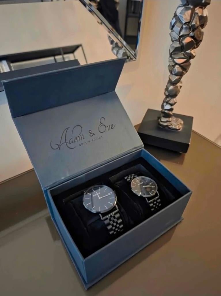 Mooie zwarte Burker horloge set man en vrouw nieuw!!!, Sieraden, Tassen en Uiterlijk, Horloges | Dames, Ophalen of Verzenden, Nieuw