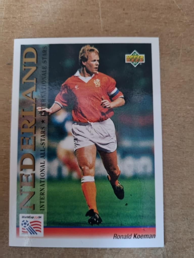 Panini Upperdeck World Cup USA 1994 Ronald Koeman 1993, Ophalen of Verzenden, Zo goed als nieuw, Plaatje