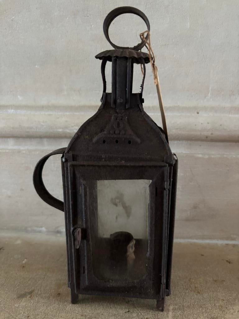 Frans anttieke lantaarn carlotte antiek en brocante, Ophalen of Verzenden, Koper of Brons