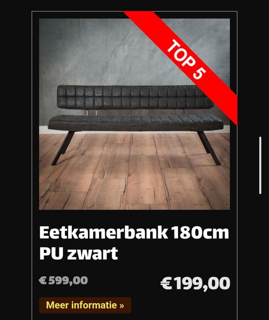 Eetkamerbank - Uitverkoop!, Huis en Inrichting, Stoelen, Ophalen of Verzenden