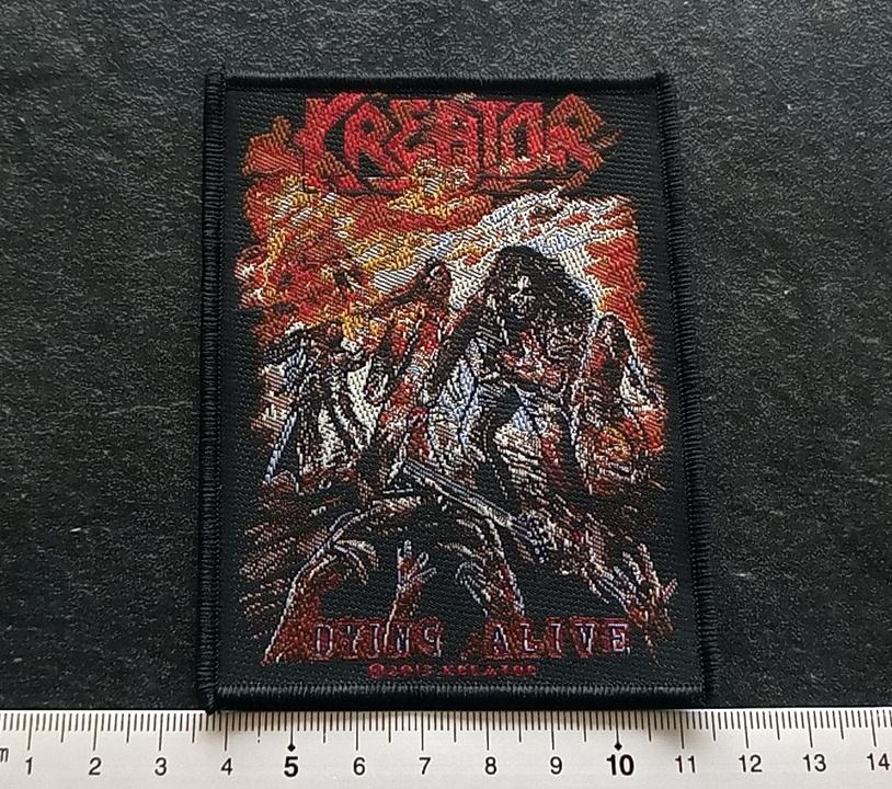 Kreator leuke mooie 2013 dying alive patch k205 metal, Verzenden, Nieuw, Kleding