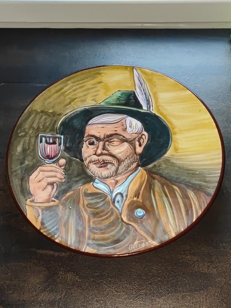 Wandbord 'El Catador' van Orteco - Limited Edition, Antiek en Kunst, Antiek | Wandborden en Tegels, Ophalen of Verzenden