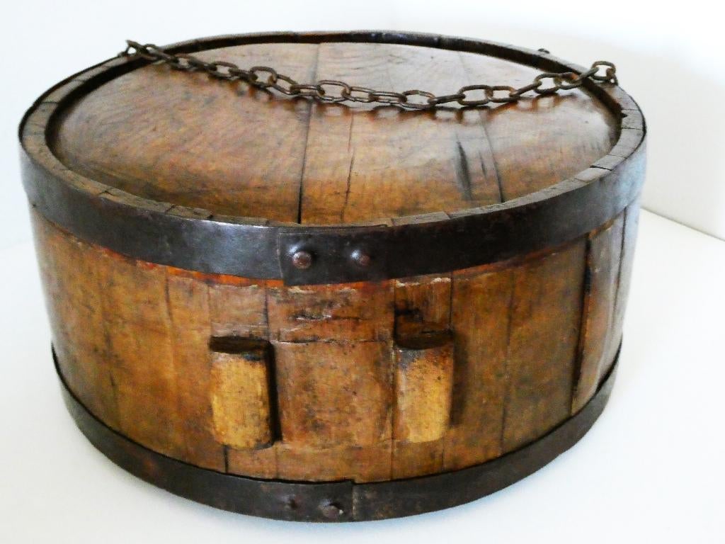 Houten drinkfles tonnetje veldfles drankvaatje vat vaatje, Antiek en Kunst, Curiosa en Brocante, Ophalen of Verzenden