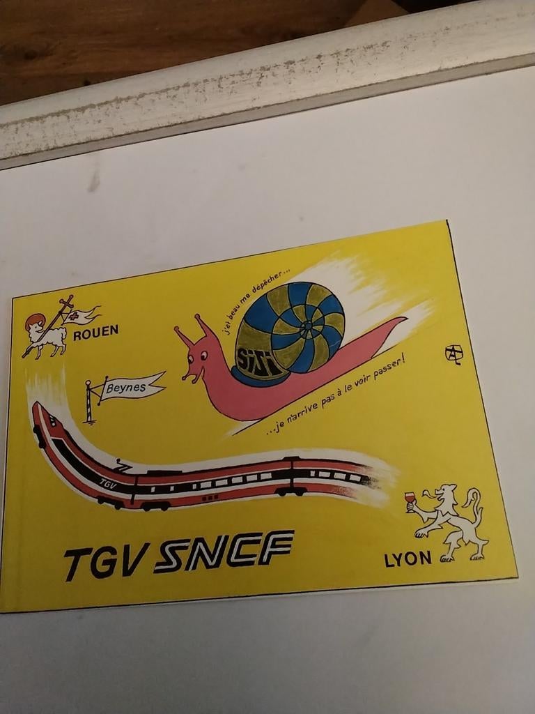 ALBERT THINIOT.  TGV ROUEN-LYON.  SLAK, Ophalen of Verzenden, Sterren en Beroemdheden