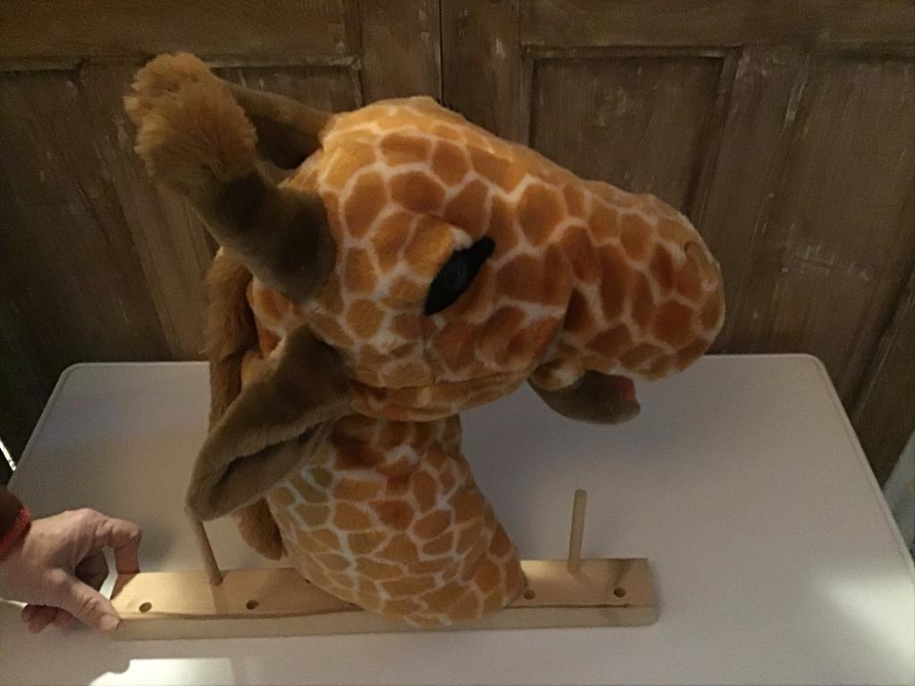 Giraffe Hoofd Puppet Co. - handpop, Ophalen of Verzenden, Zo goed als nieuw