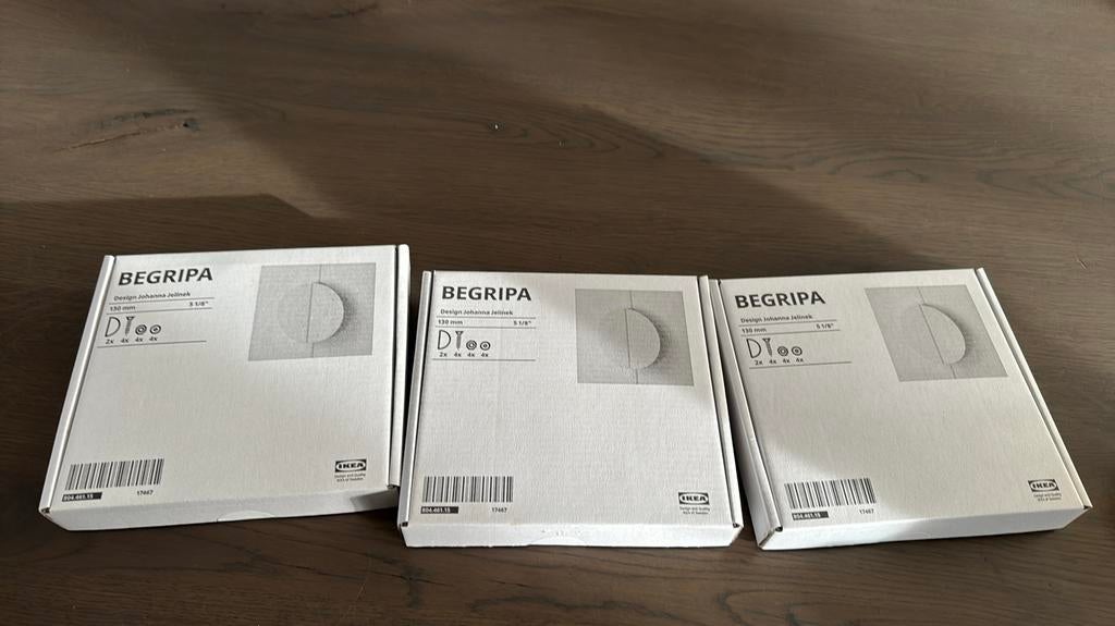 BEGRIPA Handgreep, wit/halfrond, 130 mm, Ophalen of Verzenden, Zo goed als nieuw