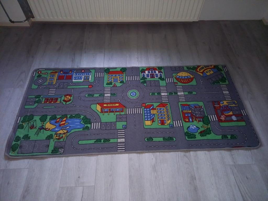 Speelkleed met straten en gebouwen, Ophalen of Verzenden, Gebruikt
