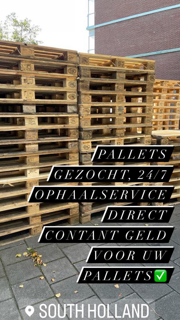 ✅GEZOCHT!EUROPALLETS//H1 PALLETS//EENMALIGE//BLOK PALLETS!✅, Ophalen of Verzenden, Nieuw, Pallet