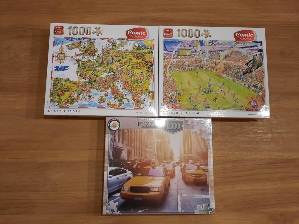 King & Toy Universe Puzzels - Comic Collection - 3 stuks, Ophalen of Verzenden, 500 t/m 1500 stukjes, Zo goed als nieuw, Legpuzzel
