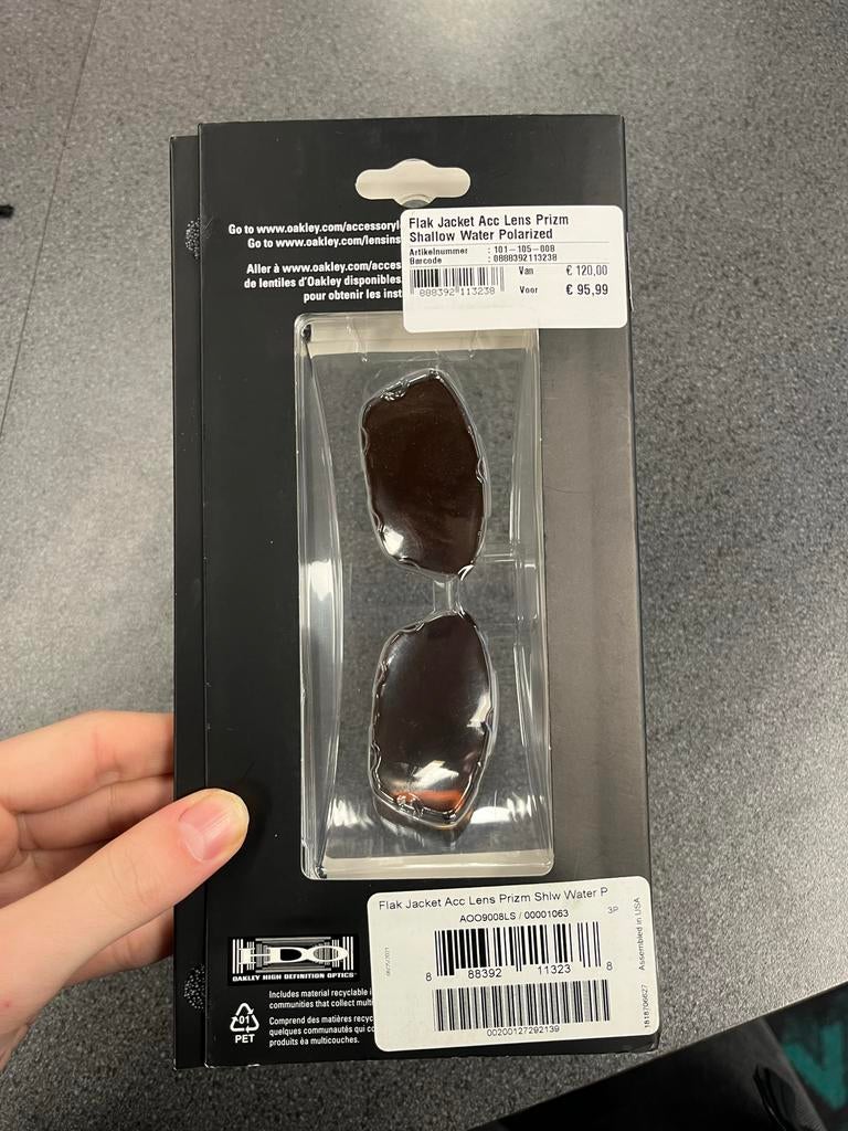 Oakley Flak Jacket Prizm Shallow Water Gepolariseerde Lens, Zonnebril, -, -, Nieuw