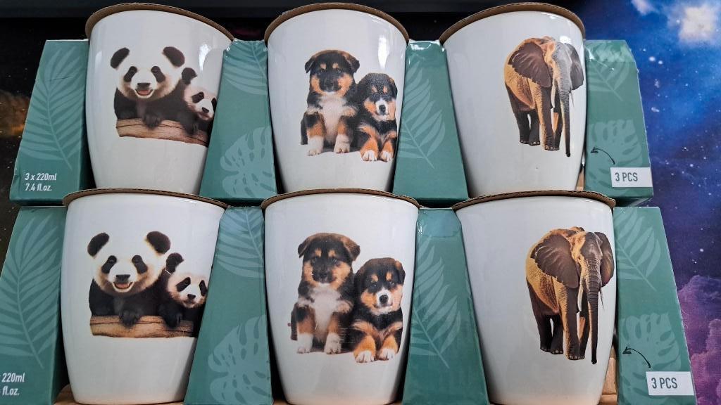 mokken 3 stuks nieuw, Huis en Inrichting, Keuken | Servies, Nieuw, Ophalen of Verzenden, Overige stijlen, Kop(pen) en/of Schotel(s)