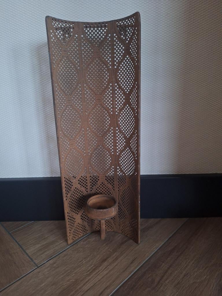 Theelichthouder - Roest - Wand - 46.5 X 16.5 X 11 cm Waxine, Ophalen of Verzenden, Nieuw