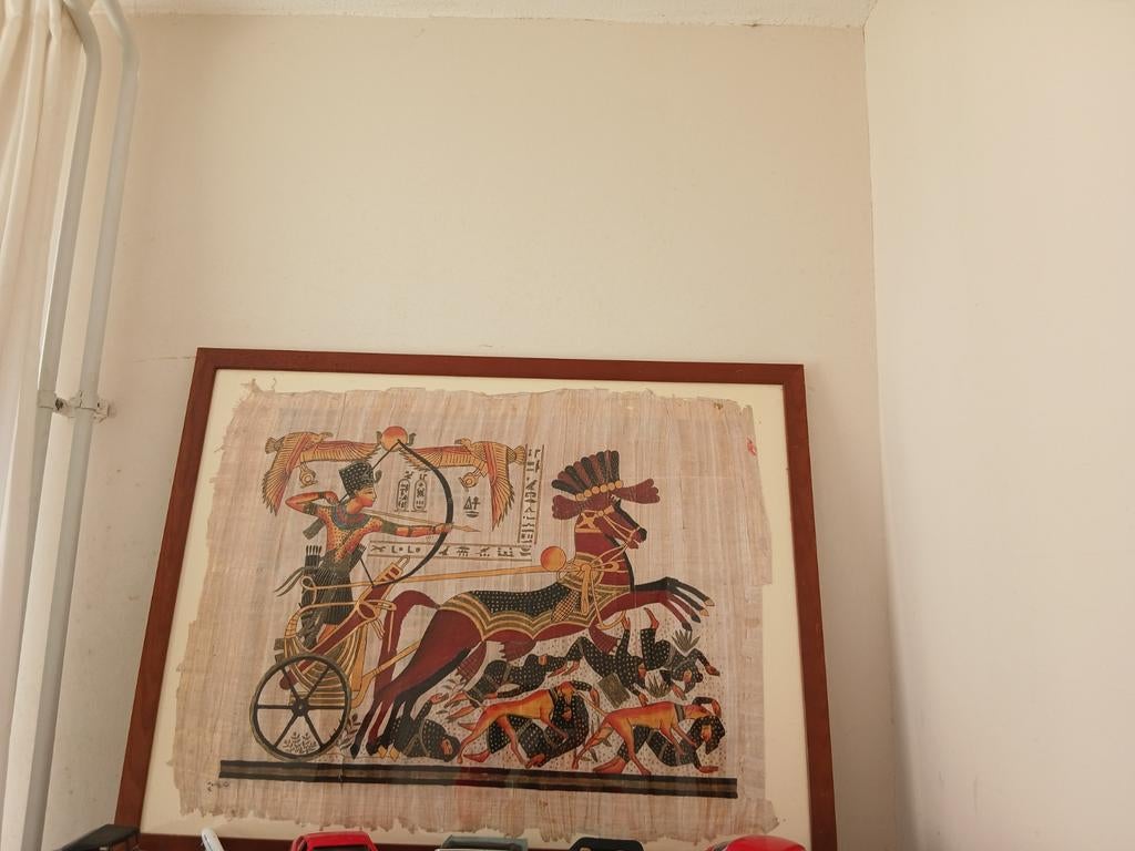 Egyptische Papyrus Schilderij, Antiek en Kunst, Ophalen of Verzenden
