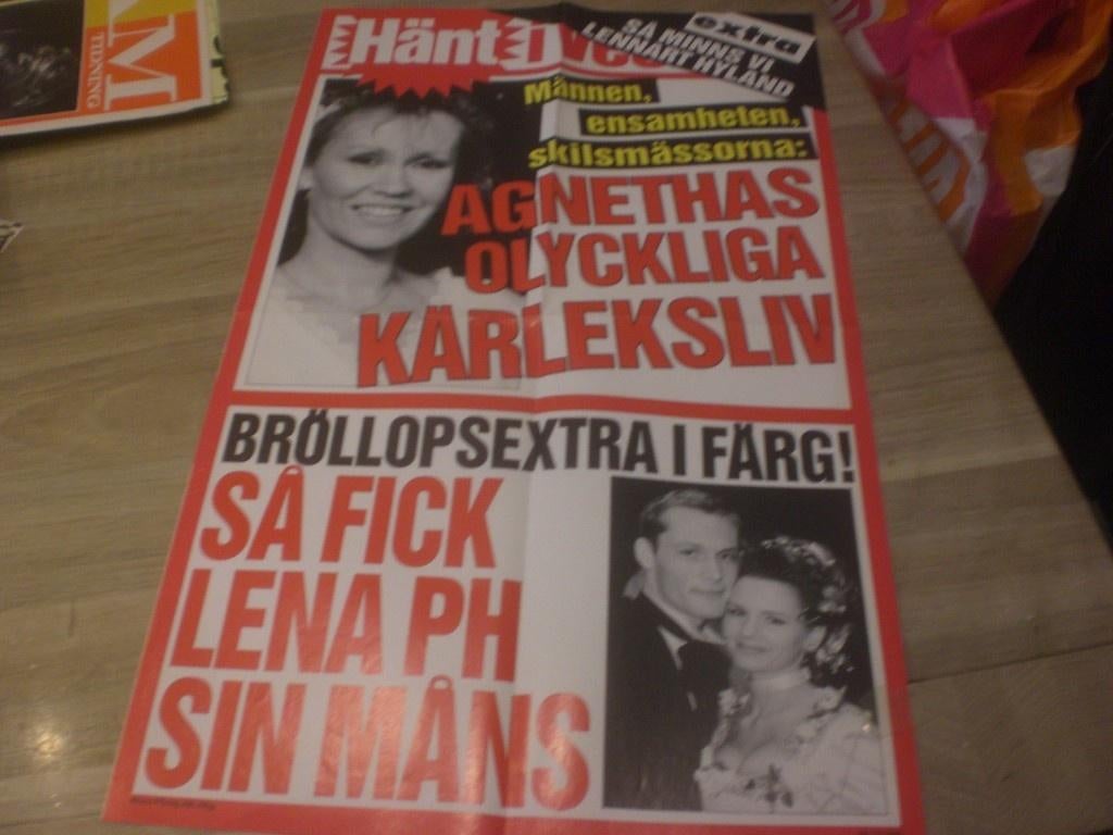 ABBA Zweedse Poster Agnetha, Verzamelen, Muziek, Artiesten en Beroemdheden, Ophalen of Verzenden, Zo goed als nieuw, Poster, Artwork of Schilderij