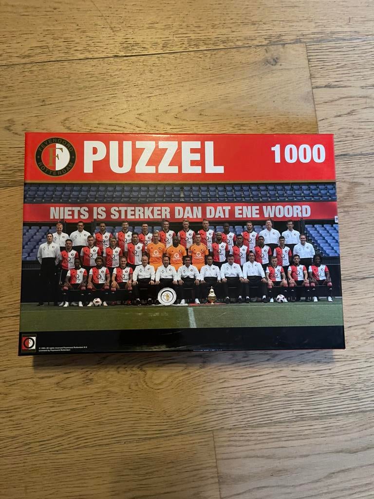Feyenoord puzzel 1000, Hobby en Vrije tijd, Denksport en Puzzels, Zo goed als nieuw, Legpuzzel, 500 t/m 1500 stukjes, Ophalen