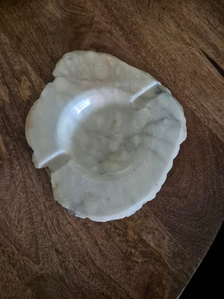 Vintage Albast stenen asbak - Handgemaakt in Italië, Ophalen