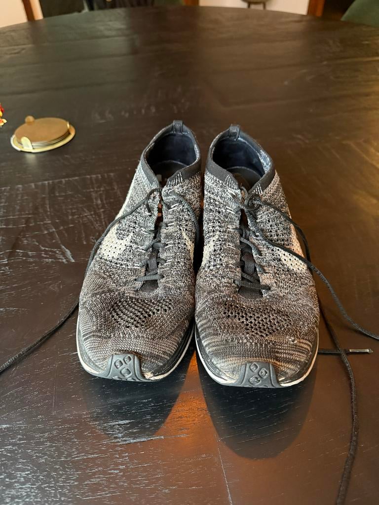 Nike Flyknit Racer - Maat 44 - Gebruikt, Kleding | Heren, Schoenen, Ophalen, Gedragen, Zwart, Sneakers of Gympen