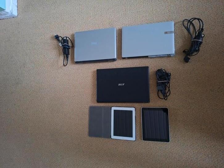 3x laptops + 2x Ipads/ defect/ voor onderdelen, Computers en Software, Windows Laptops, Ophalen of Verzenden, 15 inch, Onbekend
