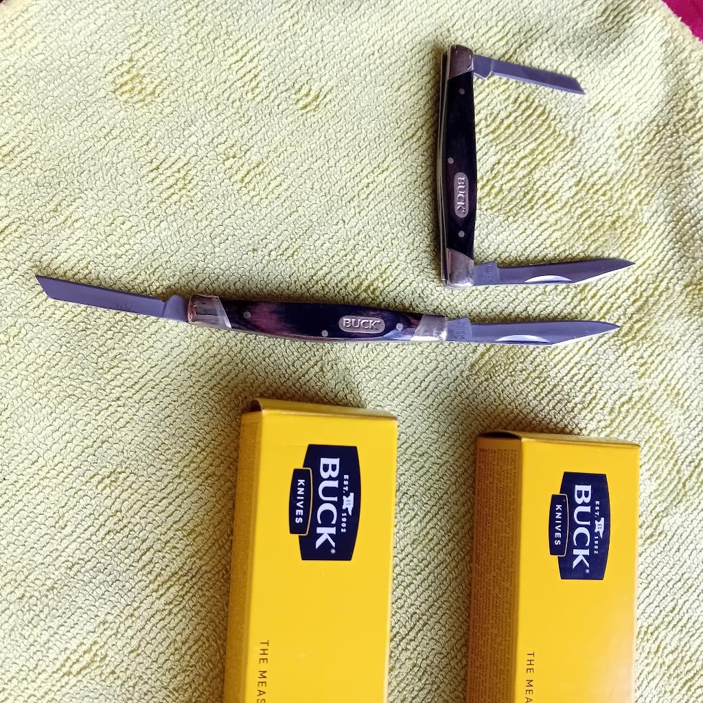 TWEE maal Buck Zakmes Solo  0379BRS, Ophalen of Verzenden, Nieuw, Overige typen