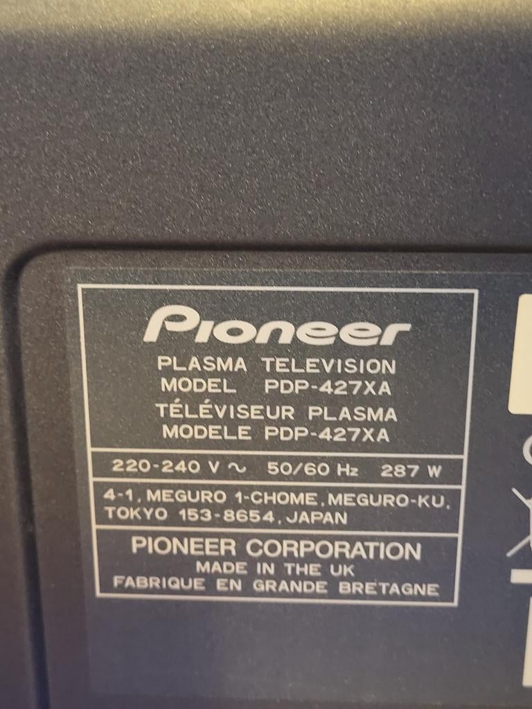Pioneer Plasma TV - PDP-427XA, Ophalen, Gebruikt, Overige merken