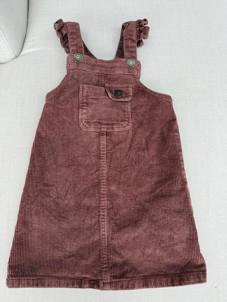 Bruine overgooier jurk Only maat 110!, Ophalen of Verzenden, Zo goed als nieuw, Meisje, Jurk of Rok