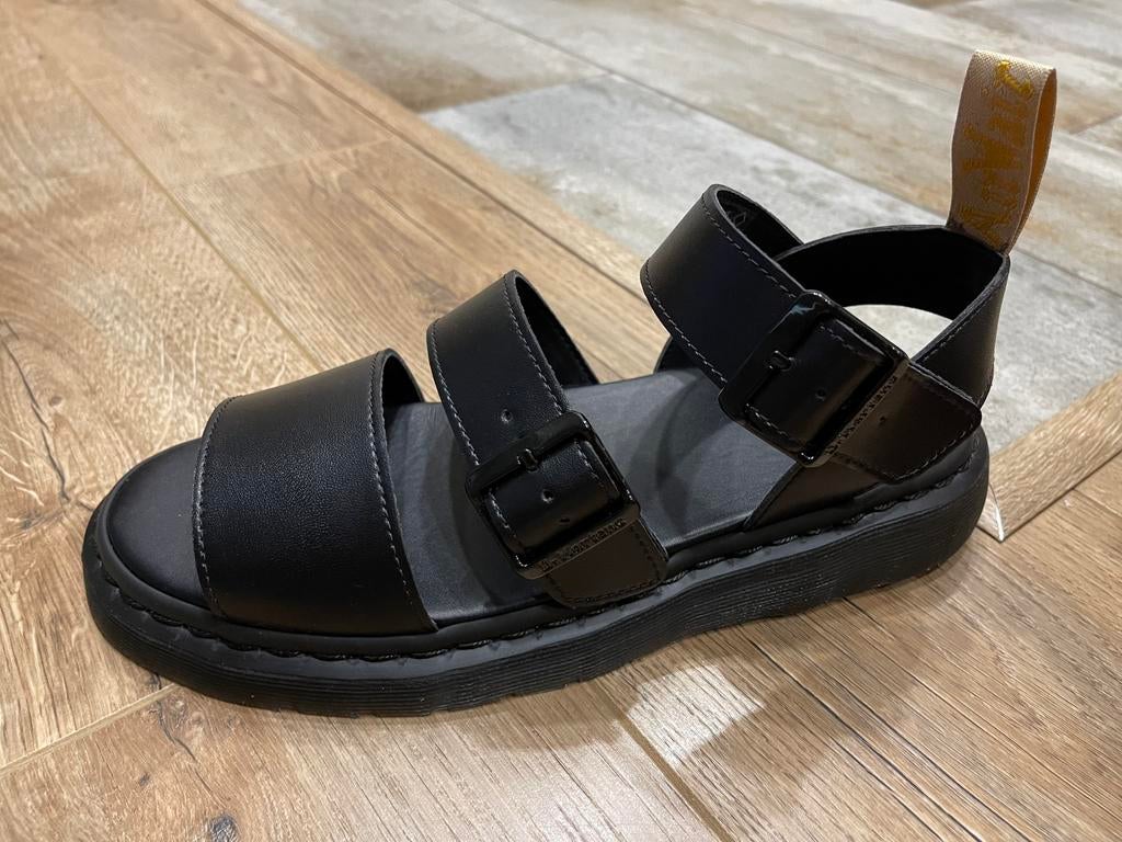 GRYPHON BRANDO LEREN SANDALEN MET BAND / Dr. Martens Sandals, Sandalen, Zwart, Nieuw, Ophalen of Verzenden