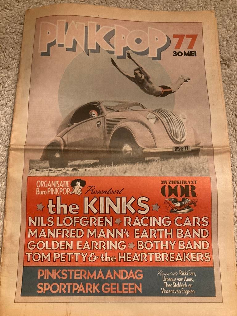 PINKPOP 1977 Golden Earring KINKS Nils Lofgren TOM PETTY, Boeken, Tijdschriften en Kranten, Ophalen of Verzenden, Muziek, Film of Tv