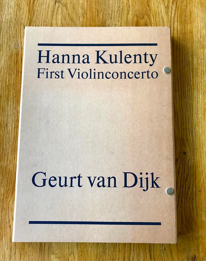 Unieke uitgave van First Violinconcerto Hana Kulenty, Overige genres, Overige soorten, Ophalen of Verzenden, Zo goed als nieuw