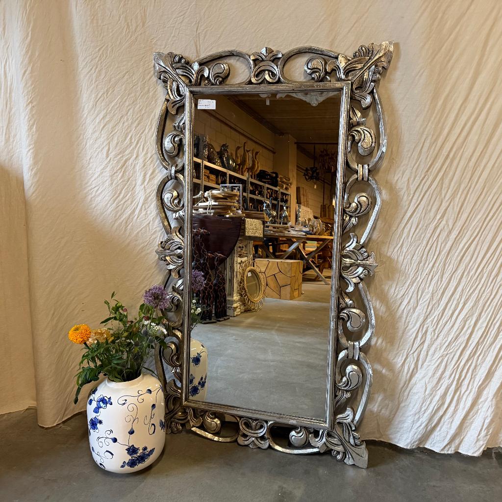 Barok spiegel - houten lijst - 140 x 80 cm - TTM Wonen, TTM Wonen, Meubels – (Perzische) Tapijten en Woonaccessoires, Nieuw, Ophalen of Verzenden