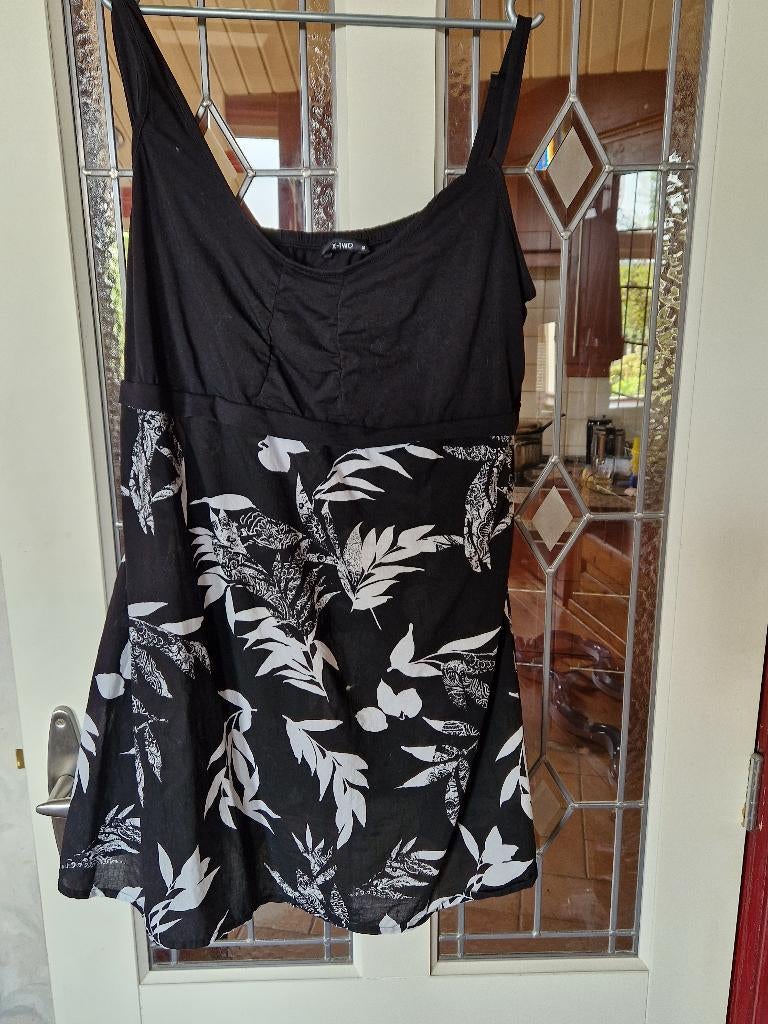 mooi zwart witte top X-two mt 2, Kleding | Dames, X-Two, Zwart, Zo goed als nieuw, Shirt of Top