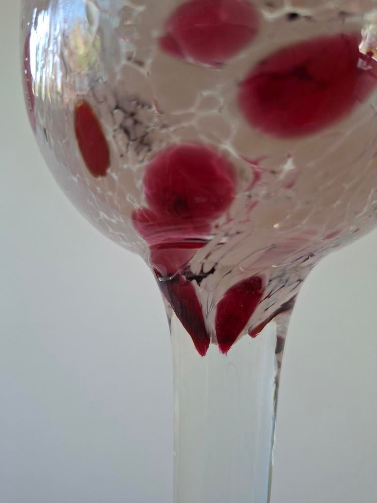 Vintage Handgeblazen Confetti Kelk / Vaas - Joska?, Ophalen of Verzenden