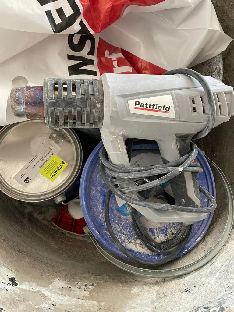 Heteluchtpistool Pattefield, Ophalen, Gebruikt, Overige typen