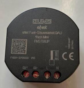 JUNG eNet Funk-Steuereenheid DALI 1-fach Mini FMS1DBUP, Ophalen of Verzenden, Zo goed als nieuw, Schakelaar