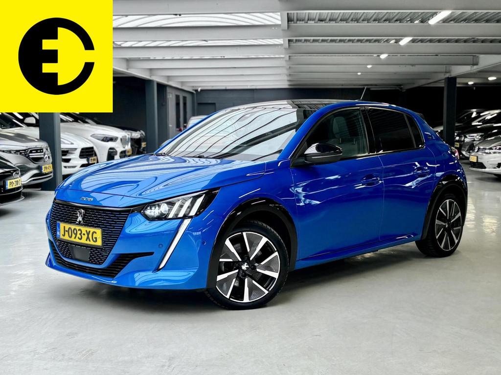 Peugeot e-208 EV GT 350 50 kWh | 90,3% SOH | Pano dak | Adap, Adaptive Cruise Control, 136 pk, Blauw, Leder en Stof