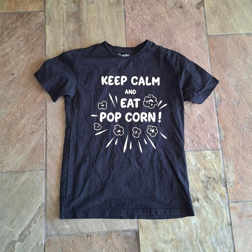 Walibi shirt - Popcorn Revenge - maat XS - Merch, Blauw, Walibi, Ophalen of Verzenden, Zo goed als nieuw