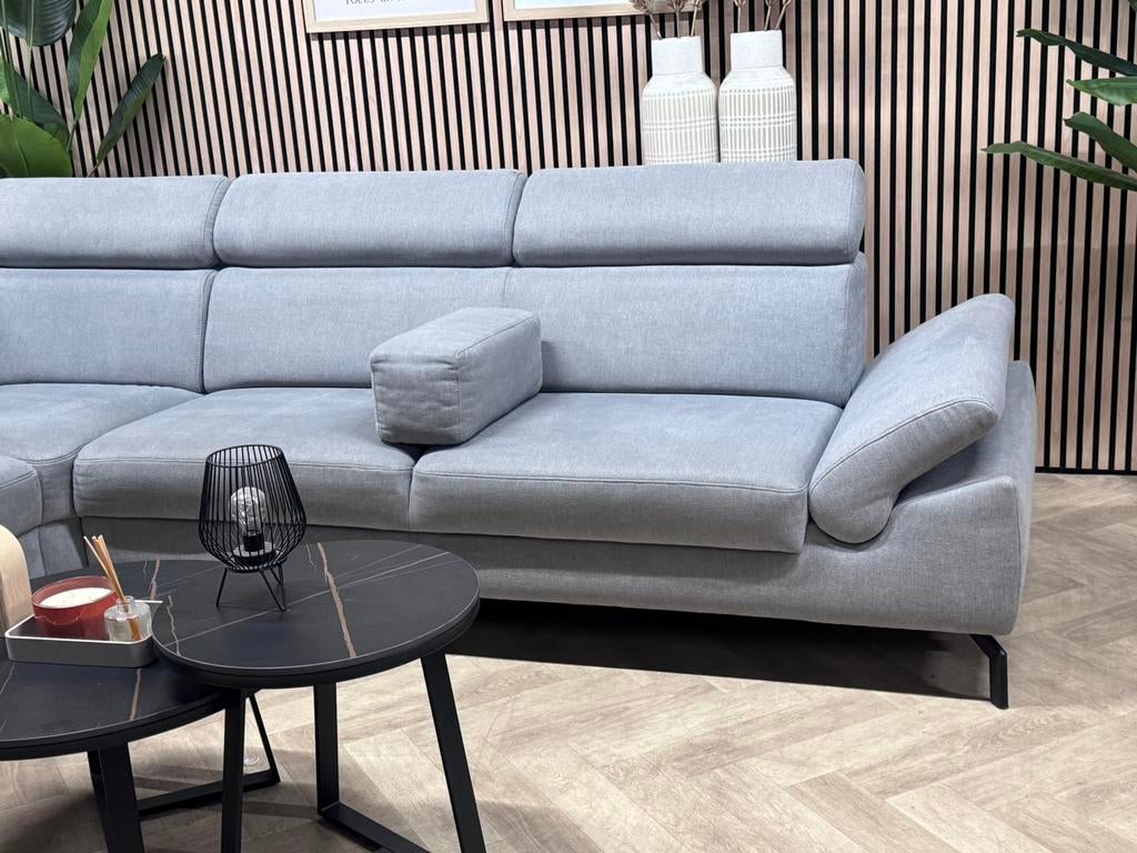 ZGAN Montel Modena Design Hoekbank - Grijs, -, -, Hoekbank, 300 cm of meer