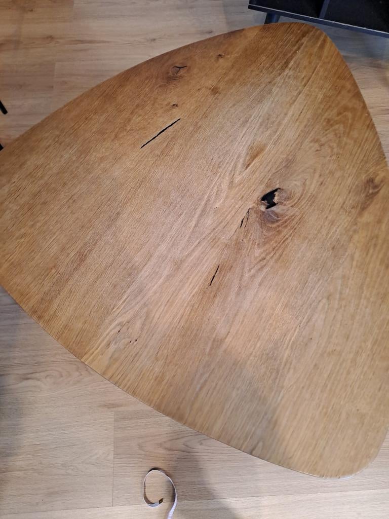 Henders en Hazel Salontafel triangel/driehoek speelse vorm, Ophalen, Gebruikt, 50 tot 100 cm, Overige vormen