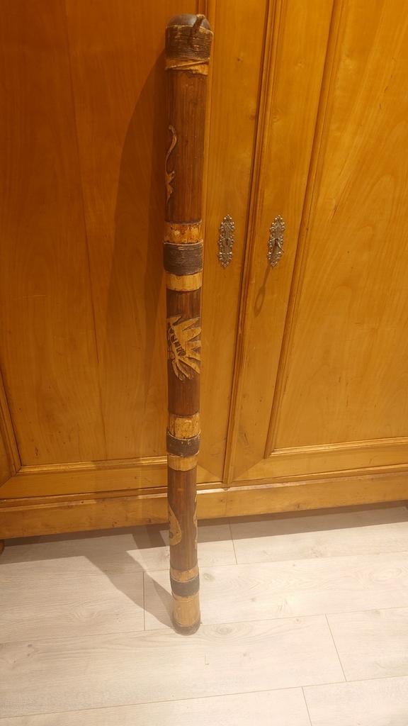 Bamboe didgeridoo - 1.50 mtr - decoratief of bespeelbaar, Muziek en Instrumenten, Blaasinstrumenten | Didgeridoos, Ophalen, Gebruikt