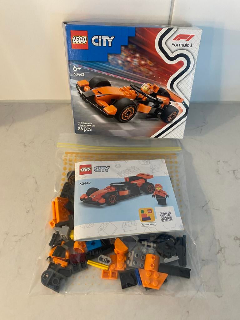 Lego City Formule 1 McLaren 60442 met boekje, Ophalen of Verzenden, Gebruikt, Complete set, Lego