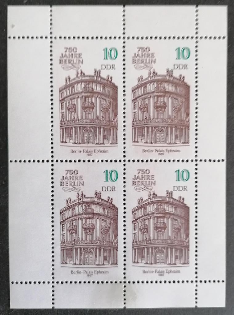 DUITSLAND / DDR - blokje 750 jaar Berlijn 1987, Verzenden, DDR, Postfris
